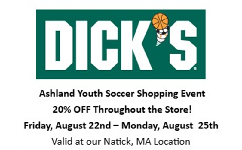 ASHLAND YOUTH SOCCER SHOPPING EVENT